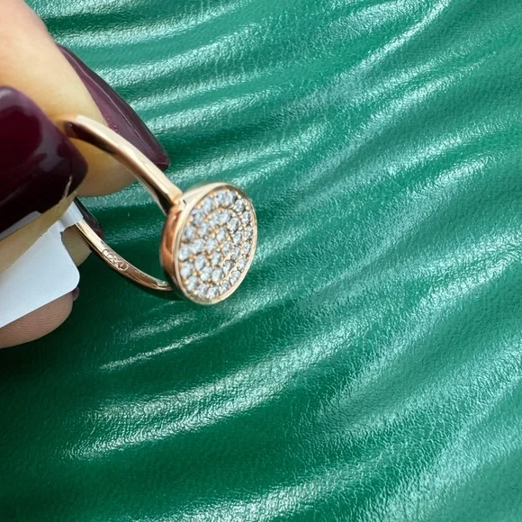 Ladies Rose Gold Ring with Diamonds size 6.5